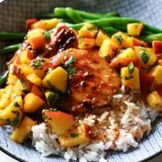 Teriyaki Chicken with Ginger Peaches: A Refreshing Summer Recipe