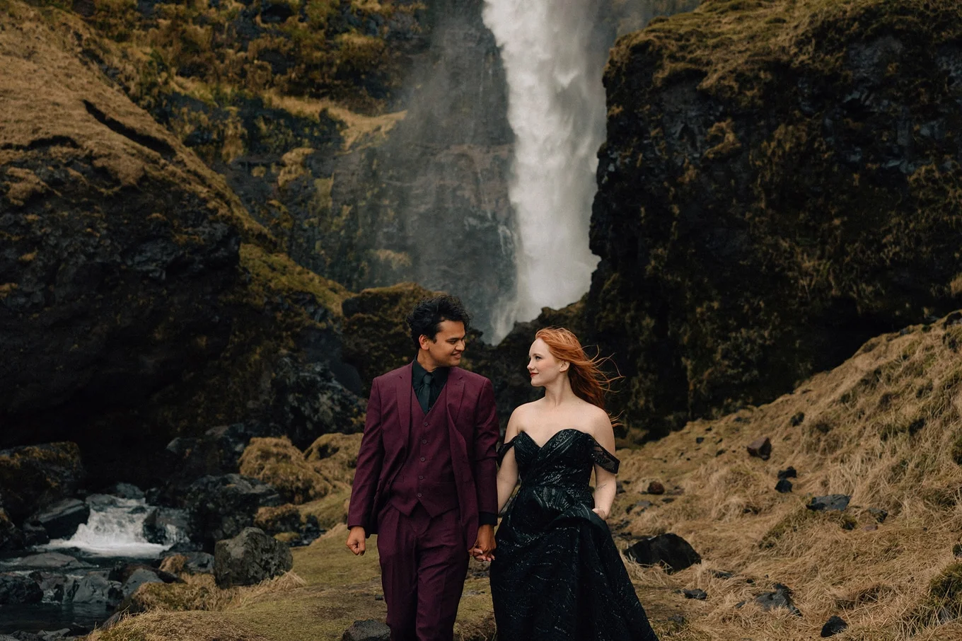 Emelyne and Bishal.couple.waterfall3