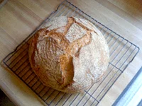 Blue eyed blonde beauty loaf of bread