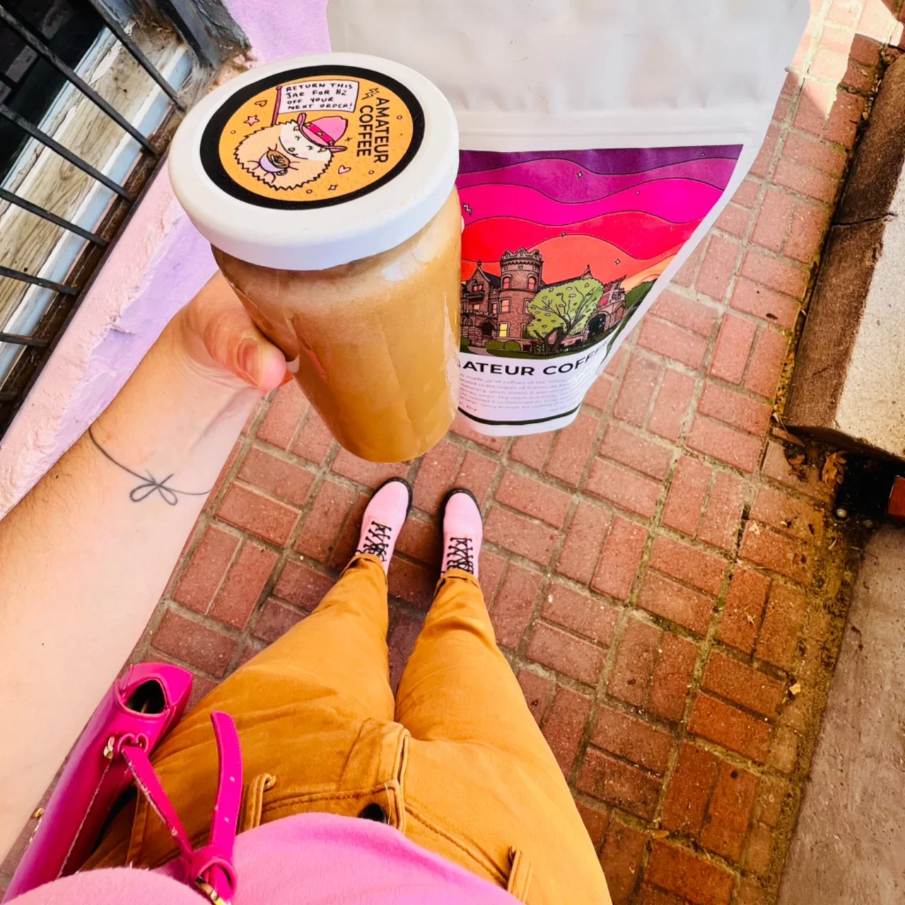 Amateur Coffee's Caramel Apple Latte in a Jar